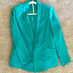 Truth and Pride green silk blazer